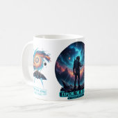 Cosmic Astronaut Unknown Space Explorer Deep Mug Kaffeetasse (Vorderseite Links)