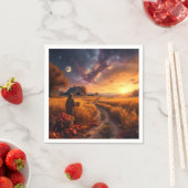 Cosmic Autumn Harvest Leggings Tights Serviette (Beispiel)