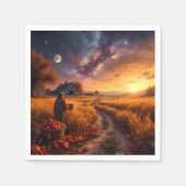 Cosmic Autumn Harvest Leggings Tights Serviette (Vorderseite)