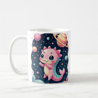 Cosmic Axolotl Galactic Space Adventure Kawaii Sti Kaffeetasse