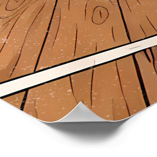 Cosmic Basketball Slam Dunk Poster (Ecke)