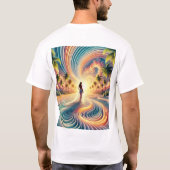 Cosmic Beachscape: Aurora Dreaming 3-D optische Il T-Shirt (Rückseite)