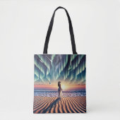 Cosmic Beachscape: Aurora Dreaming 3-D Tasche (Vorderseite)