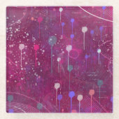 Cosmic Berry Picking: Abstract Art Glasuntersetzer (Vorderseite)