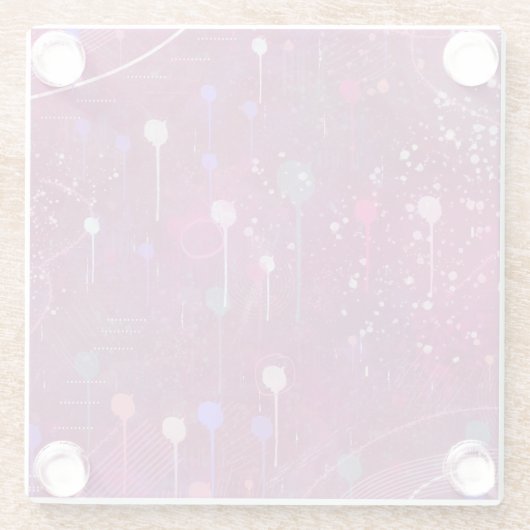 Cosmic Berry Picking: Abstract Art Glasuntersetzer (Rückseite)