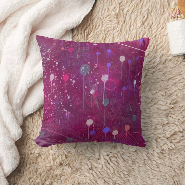 Cosmic Berry Picking: Abstract Art Kissen (Decke)