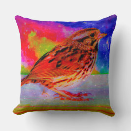 Cosmic Bird Dreamscape Art Print" Kissen