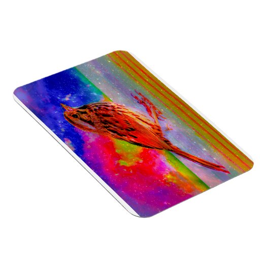 Cosmic Bird Dreamscape Art Print" Magnet (Rechte Seite)