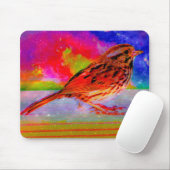 Cosmic Bird Dreamscape Art Print" Mousepad (Mit Mouse)