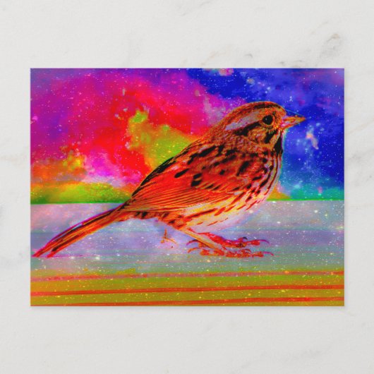 Cosmic Bird Dreamscape Art Print" Postkarte (Vorderseite)