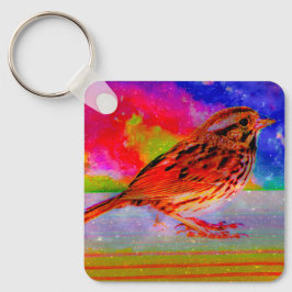 Cosmic Bird Dreamscape Art Print" Schlüsselanhänger