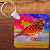 Cosmic Bird Dreamscape Art Print" Schlüsselanhänger (Vorderseite)