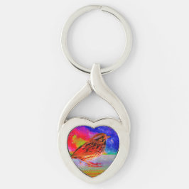 Cosmic Bird Dreamscape Art Print" Schlüsselanhänger