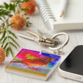 Cosmic Bird Dreamscape Art Print" Schlüsselanhänger (Vorderseite rechts)