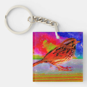 Cosmic Bird Dreamscape Art Print" Schlüsselanhänger
