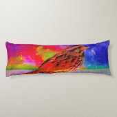 Cosmic Bird Dreamscape Art Print" Seitenschläferkissen (Rückseite)