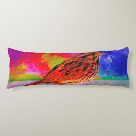 Cosmic Bird Dreamscape Art Print" Seitenschläferkissen
