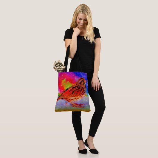 Cosmic Bird Dreamscape Art Print" Tasche (Am Model)