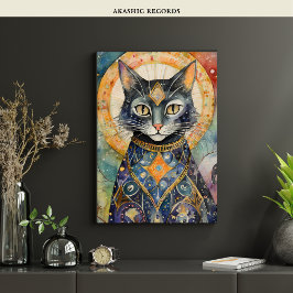 Cosmic Black Cat Art Celestie Cat Magic Spirit Poster