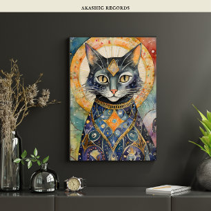 Cosmic Black Cat Art Celestie Cat Magic Spirit Poster