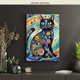 Cosmic Black Cat Art Celestie Cat Magic Spirit Poster