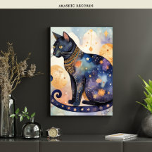 Cosmic Black Cat Art Celestie Cat Magic Spirit