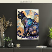 Cosmic Black Cat Art Celestie Cat Magic Spirit Poster