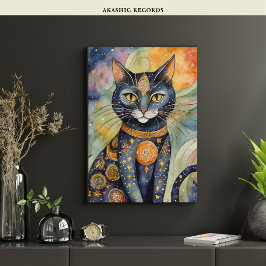 Cosmic Black Cat Art Celestie Cat Magic Spirit Poster