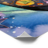 Cosmic Black Cat Art Celestie Cat Magic Spirit Poster (Ecke)