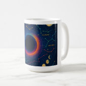 Cosmic Black Hole & Constellations Art - Celestial Kaffeetasse (VorderseiteRechts)