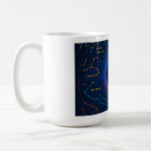 Cosmic Black Hole & Constellations Art - Celestial Kaffeetasse (Links)