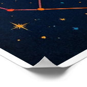 Cosmic Black Hole & Constellations Art - Celestial Poster (Ecke)