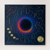 Cosmic Black Hole & Constellations Art - Celestial Puzzle (Horizontal)