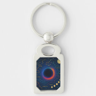 Cosmic Black Hole & Constellations Art - Celestial Schlüsselanhänger