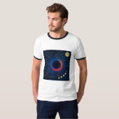 Cosmic Black Hole & Constellations Art - Celestial T-Shirt (Vorne ganz)