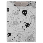 Cosmic Black Skull Muster Klemmbrett (Vorderseite)