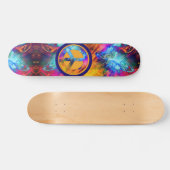 Cosmic Blast Peace Sign Skateboard (Horizontal)