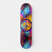 Cosmic Blast Peace Sign Skateboard (Vorne)