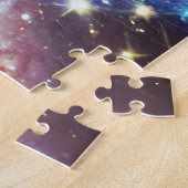 Cosmic blau und lila mit Zentrum-Star-Kern Puzzle (Seite)