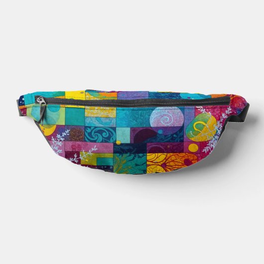 Cosmic Bloom Garden: Abstract Mosaic of Dreams Bauchtasche (Ablage )