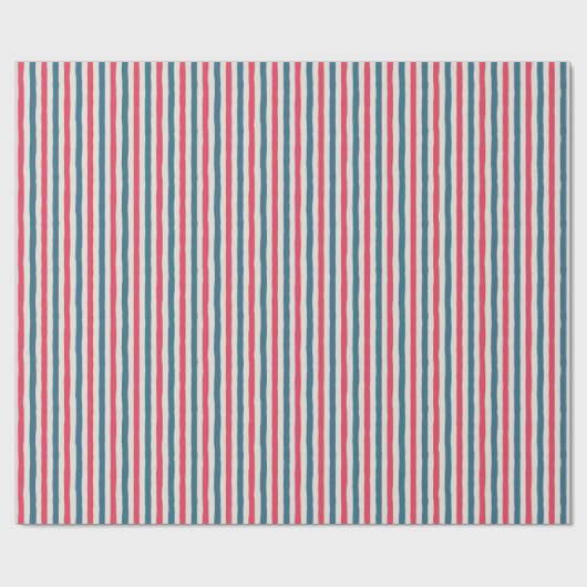 Cosmic Bloom Stripes Geschenkpapier (Flach)