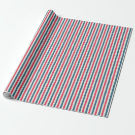 Cosmic Bloom Stripes Geschenkpapier
