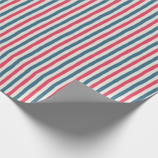 Cosmic Bloom Stripes Geschenkpapier (Ecke)