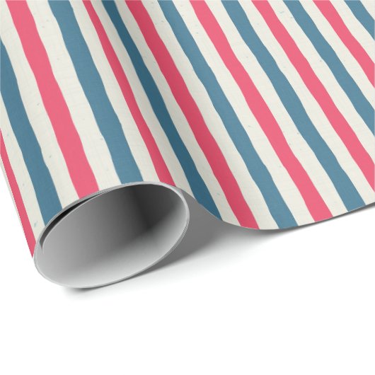 Cosmic Bloom Stripes Geschenkpapier (Rolleneckpunkt)