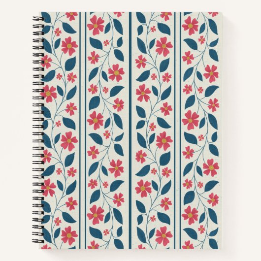 Cosmic Bloom Trailing Stripes Notizblock (Vorderseite)
