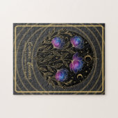 Cosmic Blooms – Celestial Floral Mandala flowers Puzzle (Horizontal)