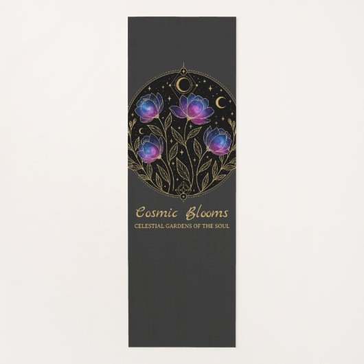 Cosmic Blooms – Celestial Floral Mandala flowers Yogamatte (Vorderseite)