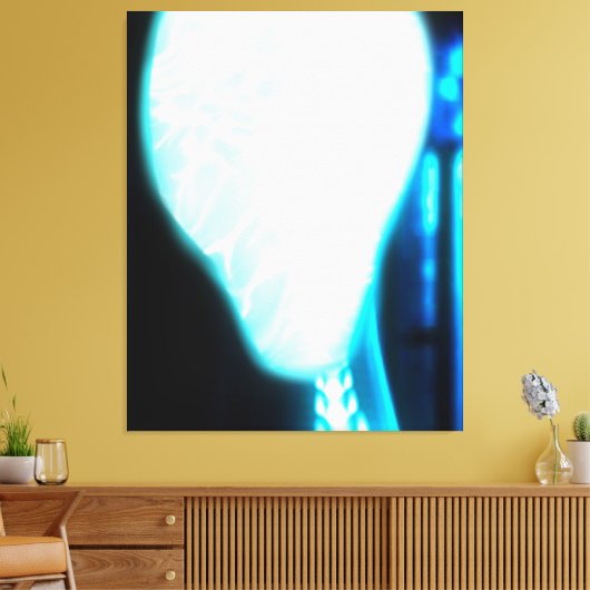 Cosmic Blue Ether Alien Stretched Canvas Print Leinwanddruck (Insitu (Wohnzimmer))