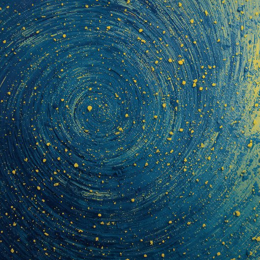 Cosmic Blue & Gold Abstrakt Print Yoga PanLeggings Leggings