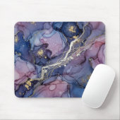 Cosmic Blue & Purple Ink Mousepad (Mit Mouse)